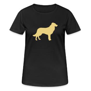 Border Collie, le chien, Agilité - T-shirt respirant Femme - noir - Devant - AI Model Female 172 light (172cm)