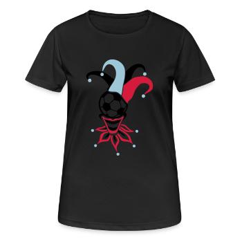 football joker ballon sport - T-shirt respirant Femme - noir - Devant - AI Model Female 172 light (172cm)