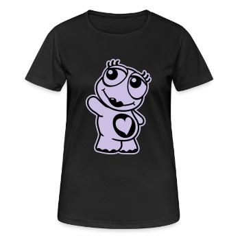 Turtle - Frauen T-Shirt atmungsaktiv - Schwarz - Vorne - AI Model Female 172 light (172cm)