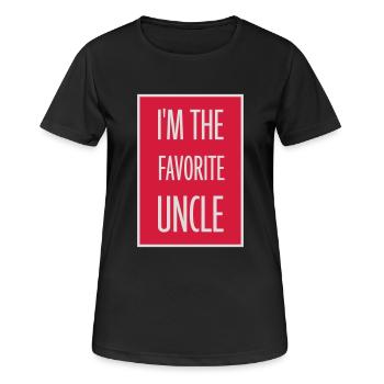 im the favorite uncle - Frauen T-Shirt atmungsaktiv - Schwarz - Vorne - AI Model Female 172 light (172cm)