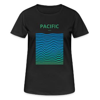Océans dévastés : Pacifique - T-shirt respirant Femme - noir - Devant - AI Model Female 172 light (172cm)