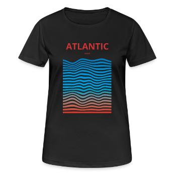 Océans dévastés : Atlantique - T-shirt respirant Femme - noir - Devant - AI Model Female 172 light (172cm)
