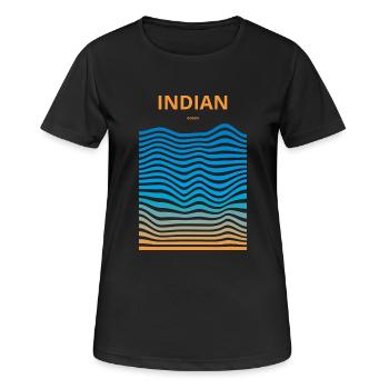 Ausgedehnte Ozeane: Indische Ozeane - Frauen T-Shirt atmungsaktiv - Schwarz - Vorne - AI Model Female 172 light (172cm)