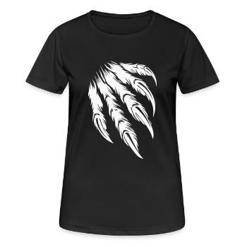 krallen - Frauen T-Shirt atmungsaktiv - Schwarz - Vorne - AI Model Female 172 light (172cm)