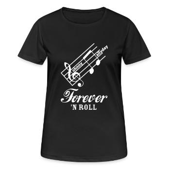 johnny wite - Frauen T-Shirt atmungsaktiv - Schwarz - Vorne - AI Model Female 172 light (172cm)