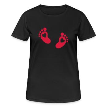 Baby feet - Women's Breathable T-Shirt - black - Front - AI Model Female 172 light (172cm)
