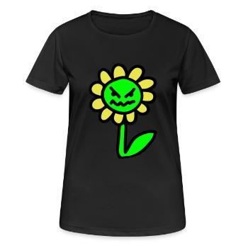 méchant Fleur - 3 - T-shirt respirant Femme - noir - Devant - AI Model Female 172 light (172cm)