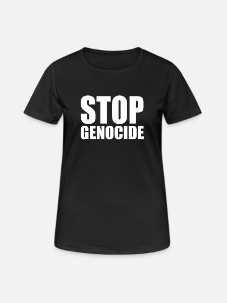 Stop genocide - Women's Breathable T-Shirt - black