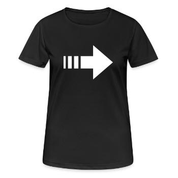 Flèche - T-shirt respirant Femme - noir - Devant - AI Model Female 172 light (172cm)