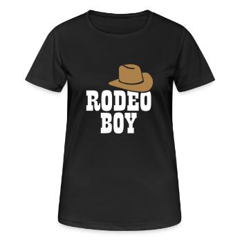 Rodeo Boy - T-shirt respirant Femme - noir - Devant - AI Model Female 172 light (172cm)