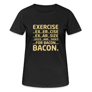 Bacon Logical Deduction - Women's Breathable T-Shirt - black - Front - AI Model Female 172 light (172cm)