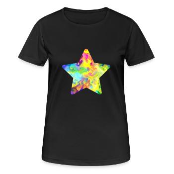 star - T-shirt respirant Femme - noir - Devant - AI Model Female 172 light (172cm)