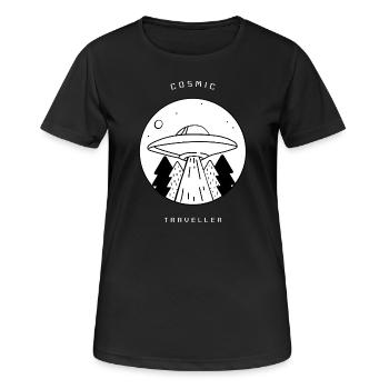 Cosmic Traveller - Women's Breathable T-Shirt - black - Front - AI Model Female 172 light (172cm)
