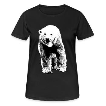 Polar Bear - Eisbär - Frauen T-Shirt atmungsaktiv - Schwarz - Vorne - AI Model Female 172 light (172cm)