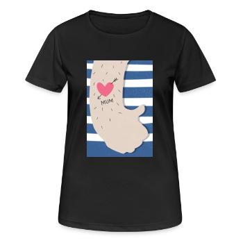 Mum Tattoo - Women's Breathable T-Shirt - black - Front - AI Model Female 172 light (172cm)