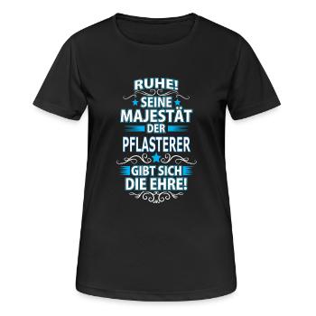 PFLASTERER - Frauen T-Shirt atmungsaktiv - Schwarz - Vorne - AI Model Female 172 light (172cm)