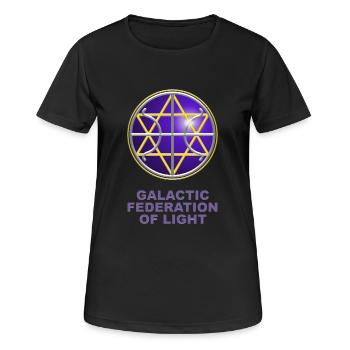 SEAL - FEDERATION OF LIGHT, digital, planet, - T-shirt respirant Femme - noir - Devant - AI Model Female 172 light (172cm)