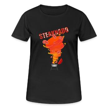 Steaknado - Women's Breathable T-Shirt - black - Front - AI Model Female 172 light (172cm)