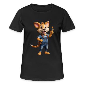 Animal mignon - T-shirt respirant Femme - noir - Devant - AI Model Female 172 light (172cm)