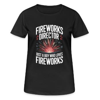 Pyrotechnics Fireworks Pyrotechnics - Women's Breathable T-Shirt - black - Front - AI Model Female 172 light (172cm)