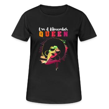 Sternzeichen Skorpion - Frauen T-Shirt atmungsaktiv - Schwarz - Vorne - AI Model Female 172 light (172cm)