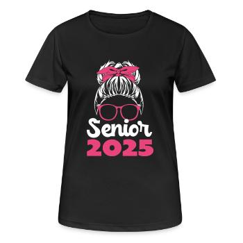 Classe de 2025 - T-shirt respirant Femme - noir - Devant - AI Model Female 172 light (172cm)