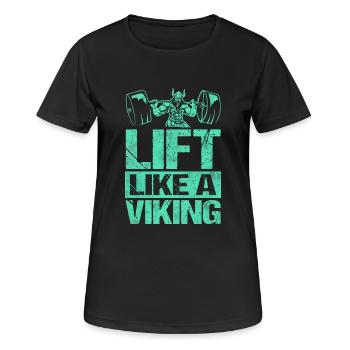 Une formation Lift comme Viking comme Vikings - T-shirt respirant Femme - noir - Devant - AI Model Female 172 light (172cm)