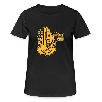 Ganesha Elephant No.05_2c - Women's Breathable T-Shirt - black - Front - AI Model Female 172 light (172cm)