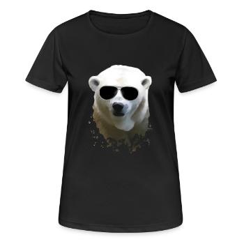 Polar Bear - Eisbär - Frauen T-Shirt atmungsaktiv - Schwarz - Vorne - AI Model Female 172 light (172cm)