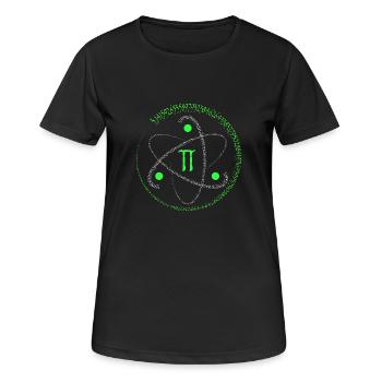 pi number - Women's Breathable T-Shirt - black - Front - AI Model Female 172 light (172cm)