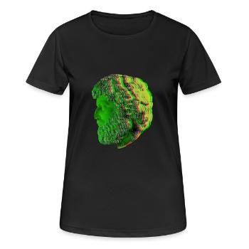 greece stutua - Frauen T-Shirt atmungsaktiv - Schwarz - Vorne - AI Model Female 172 light (172cm)