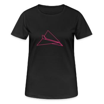 Avion en papier avion - T-shirt respirant Femme - noir - Devant - AI Model Female 172 light (172cm)