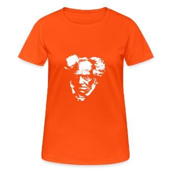 Arthur Schopenhauer - T-shirt respirant Femme - orange néon - Devant - AI Model Female 172 dark (172cm)