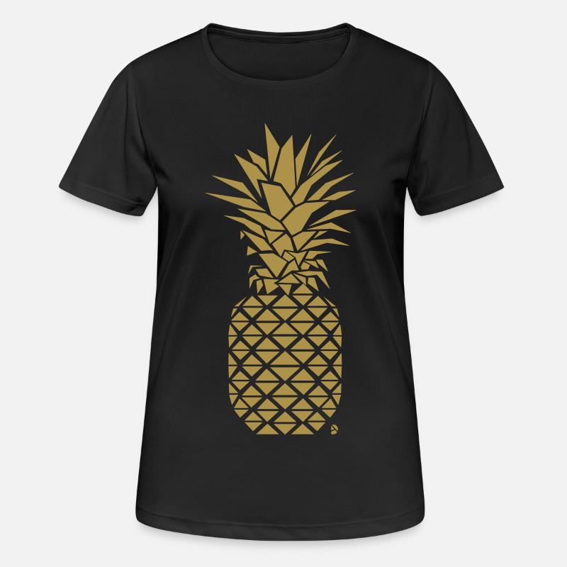 AD Geometric Pineapple - Women's Breathable T-Shirt - black