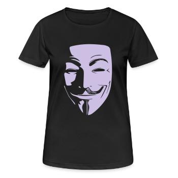 guy fawkes - Frauen T-Shirt atmungsaktiv - Schwarz - Vorne - AI Model Female 172 light (172cm)