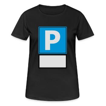 parken parkplatz - Frauen T-Shirt atmungsaktiv - Schwarz - Vorne - AI Model Female 172 light (172cm)