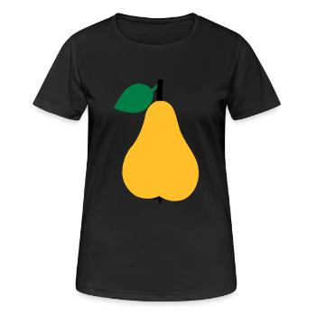 Birne - Frauen T-Shirt atmungsaktiv - Schwarz - Vorne - AI Model Female 172 light (172cm)