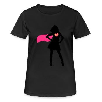 Super Mommy - Frauen T-Shirt atmungsaktiv - Schwarz - Vorne - AI Model Female 172 light (172cm)