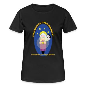 Neapolitan idioms : good luck - Women's Breathable T-Shirt - black - Front - AI Model Female 172 light (172cm)