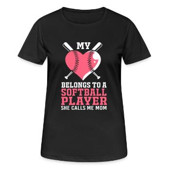 Softball Mutter Softball Mama - Frauen T-Shirt atmungsaktiv - Schwarz - Vorne - AI Model Female 172 light (172cm)