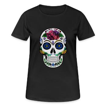 Cosmic Skull - Women's Breathable T-Shirt - black - Front - AI Model Female 172 light (172cm)