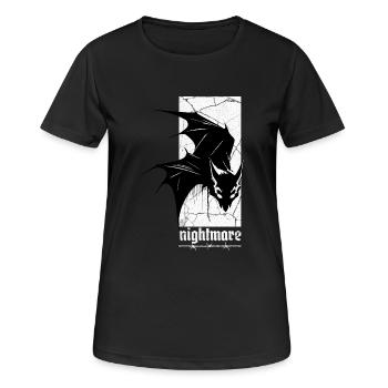 Nightmare Bat Gothic Horror Dark Fantasy - Frauen T-Shirt atmungsaktiv - Schwarz - Vorne - AI Model Female 172 light (172cm)