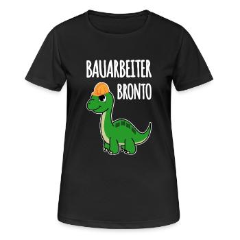 Bauarbeiter Bronto - Frauen T-Shirt atmungsaktiv - Schwarz - Vorne - AI Model Female 172 light (172cm)