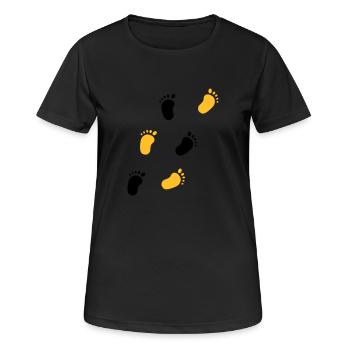 Baby feet - Women's Breathable T-Shirt - black - Front - AI Model Female 172 light (172cm)