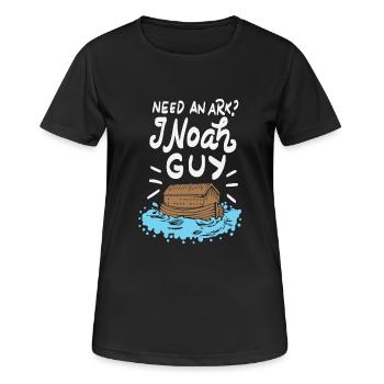 Need An Ark I Noah Guy Wordplay Religion Pun Gift - Women's Breathable T-Shirt - black - Front - AI Model Female 172 light (172cm)