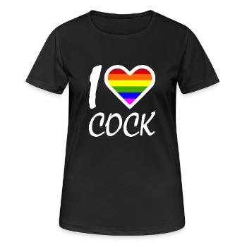 I love - T-shirt respirant Femme - noir - Devant - AI Model Female 172 light (172cm)