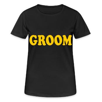 Groom - Frauen T-Shirt atmungsaktiv - Schwarz - Vorne - AI Model Female 172 light (172cm)