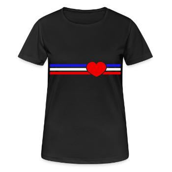 Schleswig-Holstein Herz - Frauen T-Shirt atmungsaktiv - Schwarz - Vorne - AI Model Female 172 light (172cm)