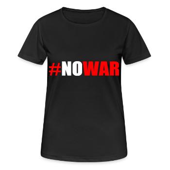 No war - T-shirt respirant Femme - noir - Devant - AI Model Female 172 light (172cm)