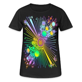 NEW UNIVERSE - Frauen T-Shirt atmungsaktiv - Schwarz - Vorne - AI Model Female 172 light (172cm)